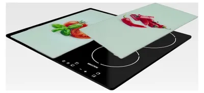 Produktbild von 2 Stück Glas Herdabdeckung Herdabdeckplatten Glaskeramikkochfeld Schneidebrett Spritzschutz (Gemüse)