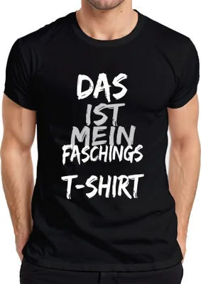 Produktbild von Das ist mein Faschings Karneval Kostüm lustig Geschenk Party Herren T-Shirt, Schwarz, L