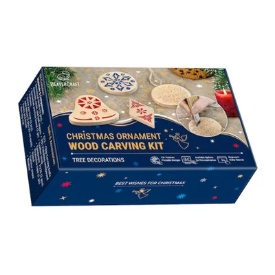Produktbild von BeaverCraft Weihnachtsanhänger-Schnitzset