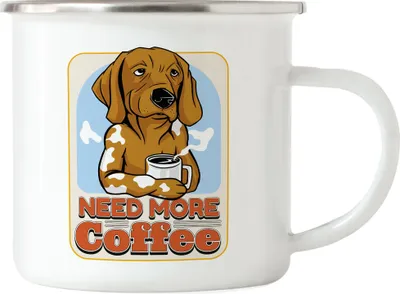 Produktbild von Need More Coffee Emaille Tasse Kaffee Coffee Kaffeeliebhaber Coffeelover Cappuccino Caffee Latte Morgens Frühstück