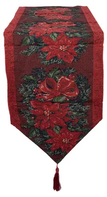 Obrázok produktu pre Clayre & Eef Vianočný bežec na stôl 33x180 cm červený polyester