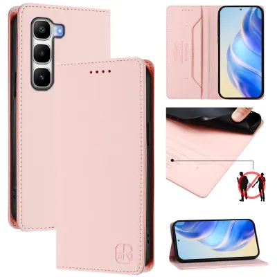 Produktbild von Lederhülle für Infinix Hot 60 Pro+ Hülle Flip Brieftasche Kartenfächern Ständer Schutzhülle Pink