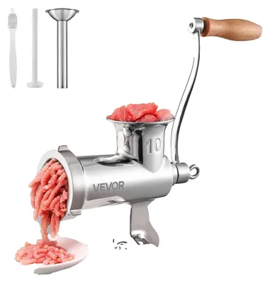 Image de Moulin à viande, en acier inoxydable, manuel, argenté