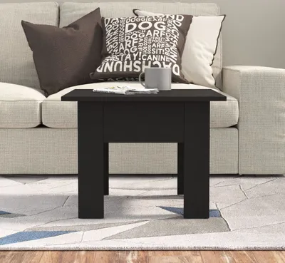 Produktbild von "Winterschlussverkauf "Couchtisch - CLORIS - Wohnzimmertisch - Robust und langlebig - Schwarz 55x55x42 cm Holzwerkstoff - NeuMöbel4771276