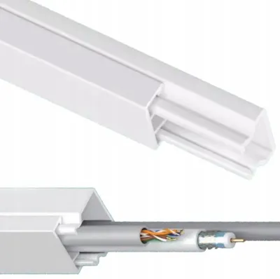 Produktbild von AKS 11 x 20 x 2000 mm Elektroinstallations-Kabelkanal PVC-U