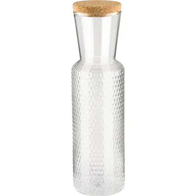 Produktbild von APS Glaskaraffe DOTS 0,9 Liter glasklar inkl. Deckel aus Kork