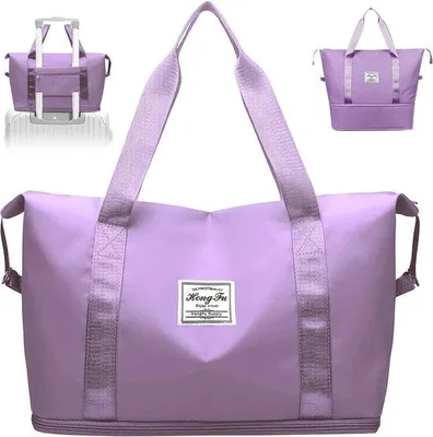 Produktbild von Famanu Reisetasche mit Schuhfach - Lila, 41 x 21 x 28 cm