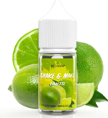 Produktbild von Belissia Shake and Make Limette Refill - 30 ml hochdosiertes Lebensmittelaroma - zum Nachfüllen - Für Backen, Speisen, Getränke, Shakes, DIY uvm