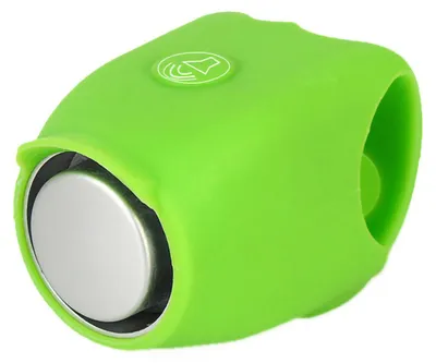 Productafbeelding van Fietsbel, 120 dB, 5 beltonen, schakelbaar, waterdicht, siliconen, 10 mAh batterij, groen, voor fietsen