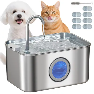 Produktbild von Katzenbrunnen 3,2L Trinkbrunnen für Katzen mit leiser Pumpe Aktivkohlefilter