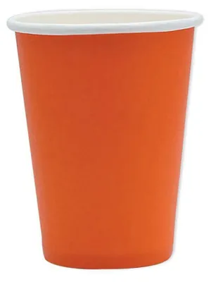 Becher 200 ml, biologisch abbaubar, 25 Stück, Orange