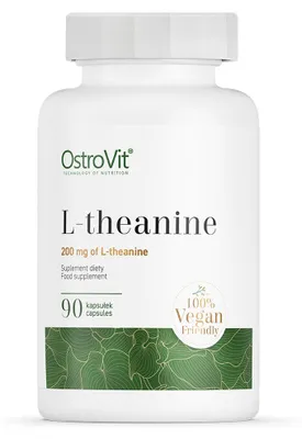 Produktbild von OstroVit L-Theanin, 90 Kapseln - Nahrungsergänzung zur Unterstützung der Entspannung und Konzentration