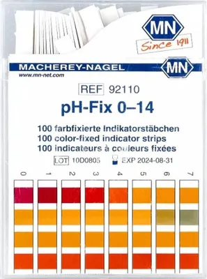 Immagine prodotto di indicatore pH-Fix in stick pH 0-14, 100 strisce reattive