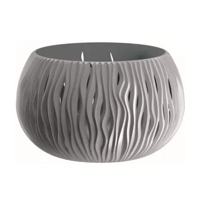 Image de Pot de fleurs 47,8cm BOWL SANDY DSK480-405U gris plastique PROSPERPLAST