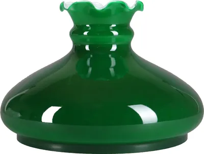 Produktbild von Petroleumglas Lampenglas Glasschirm Ø 230mm Grün glänzend Leuchtenglas