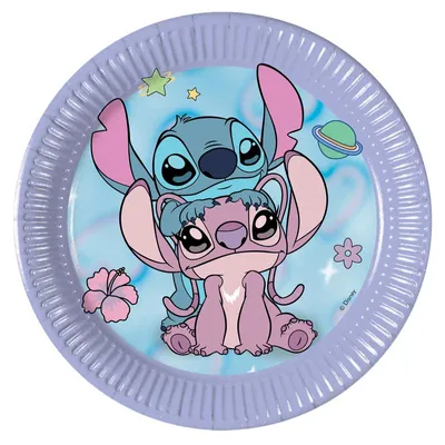 Obrázek produktu pro 8 papírových talířů 20 cm – Stitch Angel Cute