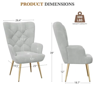 Immagine prodotto di Poltrona - Sedia moderna - Poltrona relax - Sedia imbottita - Poltrona da lounge - Marrone - Design ergonomico