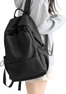 Produktbild von Schulrucksack für Mädchen, 15,6 Zoll Laptop Tasche, Causal Travel Schultasche, Leichter, Wasserabweisender Rucksack, Schwarz