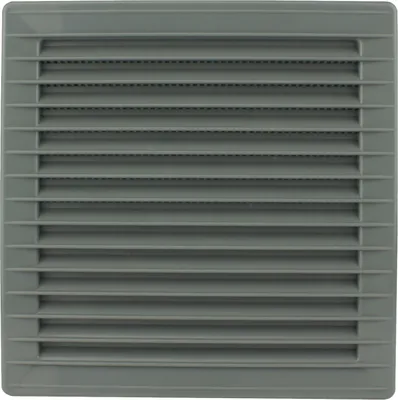 Immagine prodotto di Griglia di ventilazione Griglia a flangia Griglia per l'aria di scarico Zanzariera Griglia a feritoia Griglia in plastica Ventilazione Ventilazione angolare 140 x 140 mm grigio