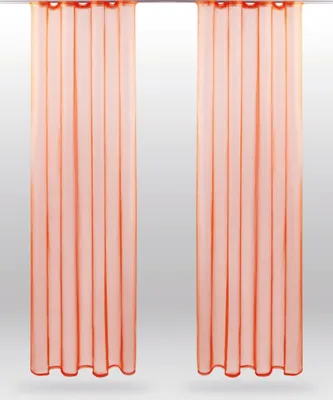 Produktbild von 2er Pack Gardine Transparent Noella Universalband, Größe: 140 x 245cm (Orange)