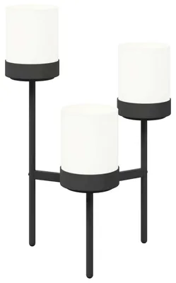 Image de vidaXL Étagère à fleurs blanche, 54 x 49 x 81 cm, en polypropylène et acier