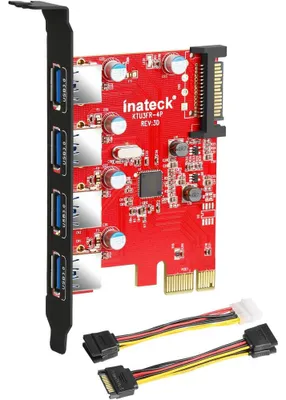 Immagine prodotto di Inateck USB 3.0 PCIe Karte 4 Anschlüsse 15 pin SATA