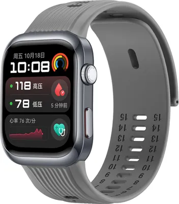 Produktbild von Strap-it Smartwatch Silikonarmband - passend für die Huawei Watch D2 (grau)