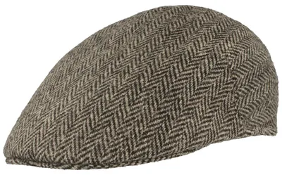 Productafbeelding van Harris-Tweed, inklapbare platte pet van Hut-Breiter, grijs, maat S