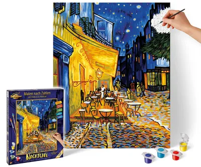 Imagen del producto de Solidchoice - Kit de pintura por números, "Vincent van Gogh", 40 x 50 cm