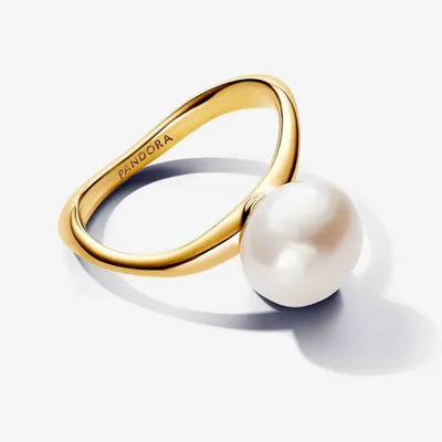 Produktbild von Pandora Essence Ring Süßwasserperle Barock Vergoldet 163293C01 Gr. 52