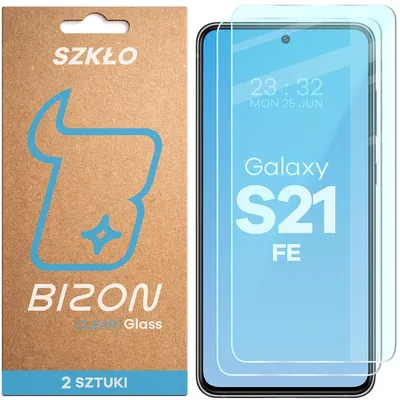 Produktbild von Gehärtetes Glas für Galaxy S21 FE, Bizon Glass Clear Duo, 2 Stück