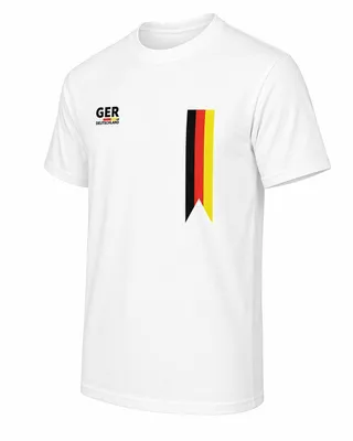 Produktbild von WM 2026 Deutschland Trikot – Fußball Weltmeisterschaft 2026 T-Shirt mit Flagge, Deutschland Fanartikel WM 2026, Public Viewing - Größe XL (Weiß)