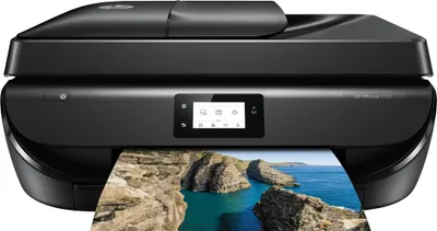 Produktbild von HP OfficeJet 5220, Tintenstrahl-Drucker, 4800x1200 DPI, 100 Blätter, A4, Direkter Druck, Farbe: Schwarz