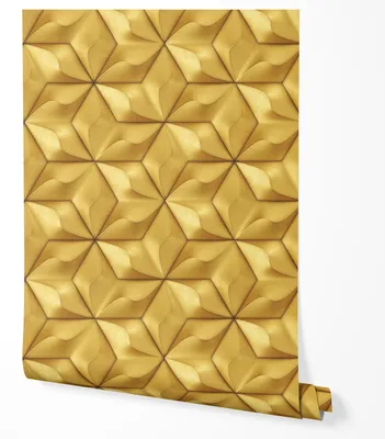 Produktbild von Selbstklebende Tapete Möbelfolie Geometrisch 3D Wellen Muster Gold Modern Abstrakt Struktur Metall Effekt Elegantes Luxus Design Wohnzimmer Schlafzimmer Flur 2,5m x 0,5m