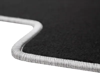 Produktbild von Fußmatten Automatten Velours Schwarz/Silber für 0 0 0