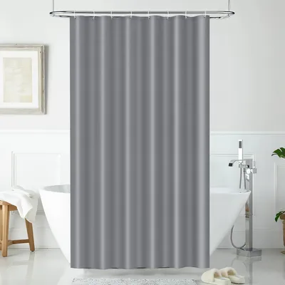 Imagen del producto de Cortina de ducha impermeable, resistente al moho, de 120 x 180 cm, con 8 ganchos, para baño