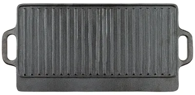 Produktbild von Grillplatte aus Gusseisen mit 2 Griffen, ca. 50 x 23 x 1,5 cm
