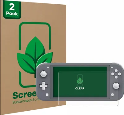 Produktbild von 2x ScreenLeaf Schutzfolie für Nintendo Switch Lite nachhaltiger Displayschutz Display Schutz Folie Klar Transparent