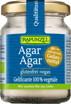 Produktbild von Rapunzel Agar Agar Pulver 60 g, Gelatinepulver, 60 g, Agar Agar* *kontrolliert biologischer Anbau