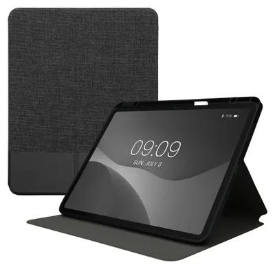Produktbild von kwmobile Schutzhülle kompatibel mit Apple iPad Pro 13" (2024) - Hülle Slim - Tablet Cover Case mit Ständer Anthrazit Schwarz