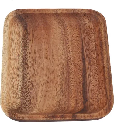 Produktbild von Elegantes Serviertablett aus Holz für Sushi, Snacks, Salate und Desserts – ideal für Zuhause und Restaurant – 16,5 x 12,5 x 2 cm