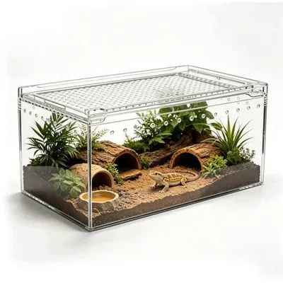Zdjęcie produktu dla Terrarium akrylowe dla gadów pająków grzybków 20X15X10 cm
