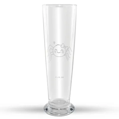Produktbild von Mr. & Mrs. Panda Bierglas Spinne Agathe Freude - Transparent - Geschenk, Beliebte, Weizenbier Glas, Weißbierglas, Viraler Hit, Trend, Bier, Mr Mrs Weizenglas, Weizen