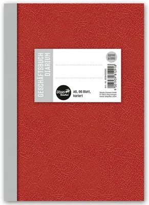 Produktbild von Geschäftsbuch A6 70g/qm Hartpappe 96 Blatt kariert