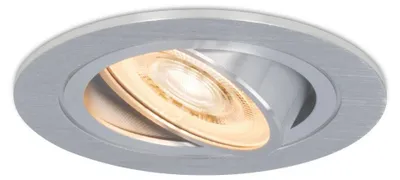 Image de HOFTRONIC - Spot LED encastrable plat 6W 570lm 2700K inox IP20 inclinable dimmable