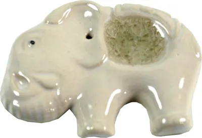 Produktbild von Räucherstäbchenhalter Elefant aus Keramik Weiß - Modell 4, 6*8*1 cm, Räucherstäbchen Halter