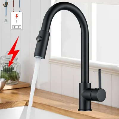 Produktbild von Niederdruck Küchenarmatur Ausziehbar Spültischarmatur Edelstahl Küche Wasserhahn