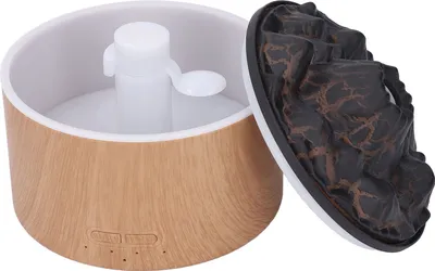 Obrázek produktu pro Zvlhčovač vzduchu s LED světlem 330 ml Dvoubarevné světlo 4 časovače Zvlhčovač vzduchu s vulkanickým plamenem s dálkovým ovládáním Zástrčka EU