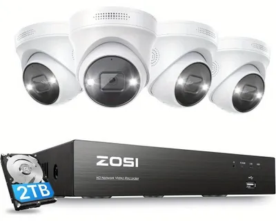 Zdjęcie produktu dla Zestaw kamer monitoringu - Kamera monitoringu - Kamera IP - Kamera CCTV - Kamera PoE