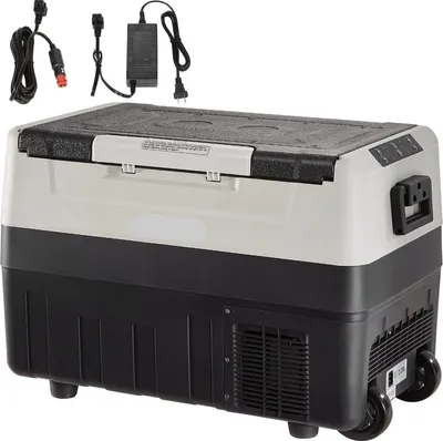 Obrázok produktu pre Mini chladnička – 45L – chladnička do auta – chladnička na kemping – 2 v 1 – dvojzónová – 100/240V – 12V adaptér do auta